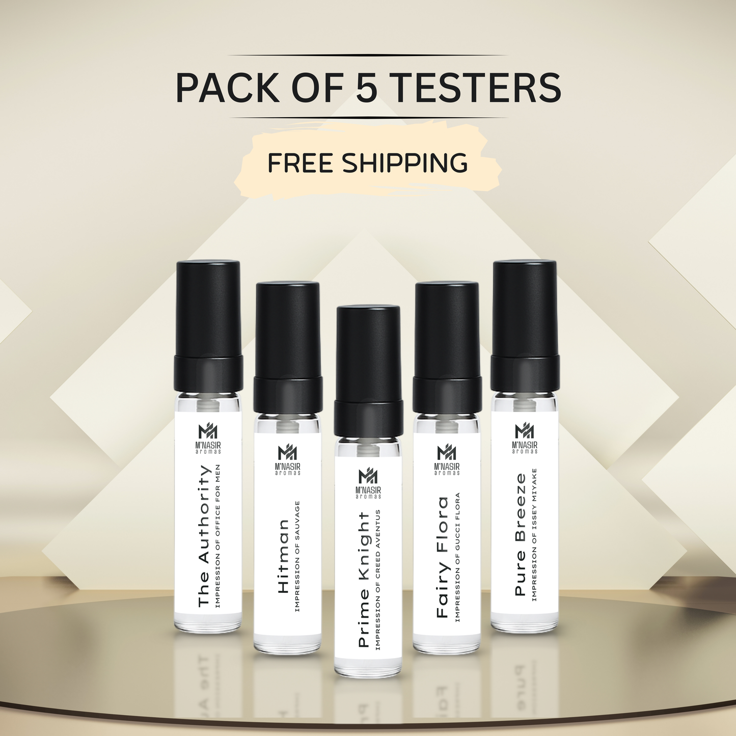Top 5 Testers Pack by M'Nasir Aromas – 5ml Each